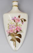 Royal Worcester scent / perfume bottle decorated with flowers