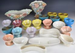 Beswick retro / novelty ware including a quantity of double egg cups, lustre glazed grapefruit /