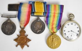 British Army WW1 trio comprising 1914/1915 Star, War Medal and Victory Medal named to 1315 Pte T