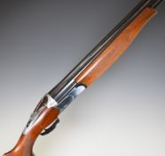 Castellani Star Vega 12 bore over and under shotgun with named lock, chequered semi-pistol grip