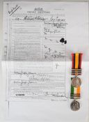 British Army Queen's South Africa Medal and King's South Africa Medal pair with clasps for Cape