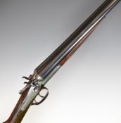 John Wilkes of London 20 bore hammer action side by side shotgun with named and engraved locks,