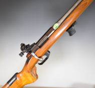 Shilen DGA .308 bolt-action target rifle with fully adjustable target sights, shaped grip,