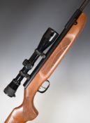 Weihrauch HW30K .22 air rifle with chequered semi-pistol grip and forend, adjustable trigger and