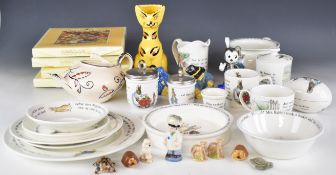 Collection of Wedgwood Beatrix Potter nursery ceramics, four Royal Doulton Brambly Hedge Seasons