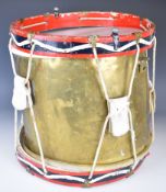 Military drum by A F Mathews Ltd London, dated 1947 with broad arrow mark, also marked 1407 and 1