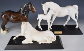Three Beswick horses including Spirit of Affection, 818 Shire mare etc, tallest 22cm