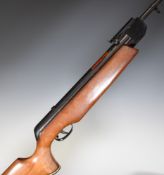 Gamo Magnum .22 air rifle with textured semi-pistol grip, raised cheek piece, adjustable sights