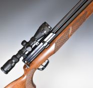 Gamo Coyote .177 PCP air rifle with shaped and chequered semi-pistol grip and forend, raised cheek