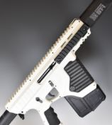 Crosman ST-1 .177 semi-automatic assault style air rifle with white composite body, tactical