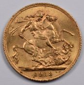 1913 George V gold full sovereign