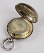 Edward VII hallmarked silver sovereign case, Birmingham 1903, maker Dennison, Wigley & Co, length