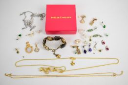 A collection of jewellery including Miracle bracelet, two Butler & Wilson necklaces, Kirk Folly
