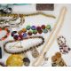A collection of jewellery including diamanté necklace, paste brooch, agate cabochon, mizpah - Image 5 of 9