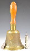 WW2 ARP hand bell stamped ARP and also with maker's mark G&J, likely for Gillet & Johnson of Croydon