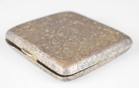 Victorian New Zealand interest hallmarked silver cigarette case with engraved decoration and