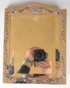 Walker & Hall Edward VII hallmarked silver dressing table mirror with embossed decoration and part