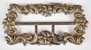 Victorian hallmarked silver belt buckle, London 1893, maker  William Hutton & Sons, length 8.5cm,