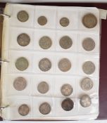 An amateur coin collection including Victorian silver, 1937 crown, further silver content, George