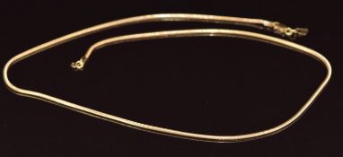 An 18k gold snake necklace / chain, 11.2g, 45cm