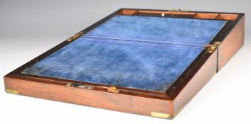 19th century brass bound rosewood writing slope, W35 x D24 x H12cm