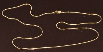 A 9ct gold snake chain, 2.1g, 55cm