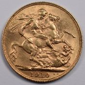 1910 Edward VII gold full sovereign