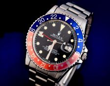 Rolex Oyster Perpetual GMT Master gentleman's automatic wristwatch ref. 16750 with date aperture,
