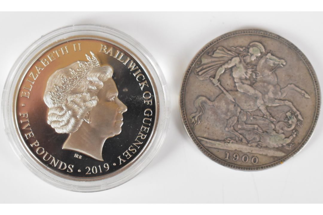 1951 Festival of Britain coin set together with 1900 Queen Victoria crown and probably silver - Image 2 of 5