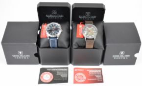 Two Hanowa Swiss military gentleman's wristwatches Champ ref. 6-4282 with date aperture, luminous