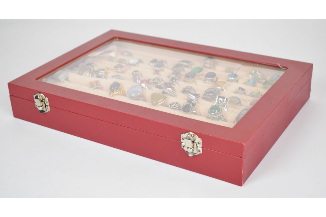 Seventy silver rings including malachite, pressed amber, spinel, amethyst, opal, quartz, garnet, - Image 9 of 9