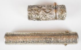 Two Victorian Sampson Mordan & Co hallmarked silver scent bottles, the larger having the maker's