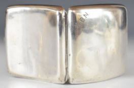 George V hallmarked silver curved cigarette case, Chester 1914, maker James Deakin & Sons, length