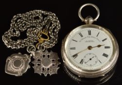 H Samuel of Manchester The Climax Trip Action Patent hallmarked silver open faced pocket watch