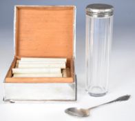 Walker & Hall George V hallmarked silver cigarette box, Birmingham 1922, width 10cm, hallmarked