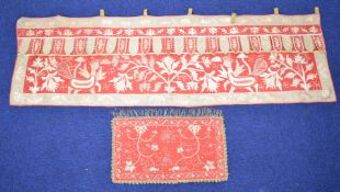 Two embroidered altar cloths