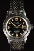 Bulova Snorkel 'Devil Diver' gentleman's automatic wristwatch ref. 386 with date aperture,