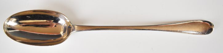 Elkington & Co. Edward VII hallmarked silver Hanoverian rat tail pattern basting spoon, Birmingham