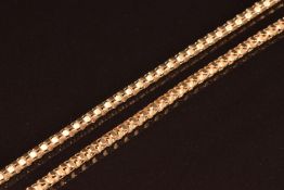 A 9ct gold necklace made up of circular links, 9.4g, 48cm