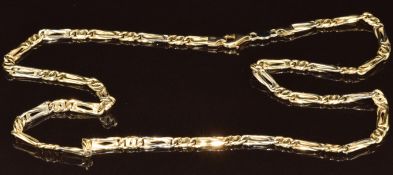 A 14k gold curb link necklace, 12g, 48cm