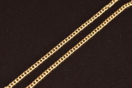 An 18k gold necklace with barrel clasp, 6g, 51cm