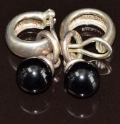 Tiffany and Co silver earrings, 13.2g