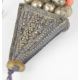 Yemenite tribal necklace made up of white metal and coral coloured glass beads - Image 5 of 10