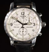 Tissot PRC 200 gentleman's chronograph wristwatch ref. T461 with date aperture, luminous hands and