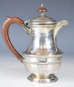 Selfridge & Co Ltd Art Deco hallmarked silver hot water jug, Birmingham 1933, height 18cm, weight