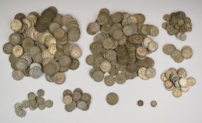 Approximately 3.35kg of largely pre 1947 UK silver coinage