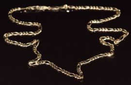 A 9ct gold curb link necklace, 13.2g, 54cm