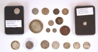 Hammered and later coinage to include Edward III 1351-52 hammered groat, London Mint, Elizabeth I