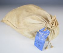 A sealed canvas 'Royal Bank of England' bag of 1967 (final year of minting) halfpennies complete