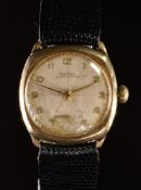 Rotary Super-Sports 9ct gold gentleman's wristwatch with subsidiary seconds dial, gold hands and